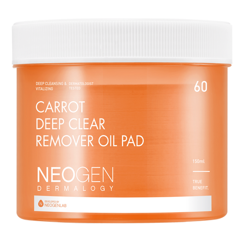 [NeoGen] DERMALOGY CARROT DEEP CLEAR OIL PAD 150ML (60 PADS) 
