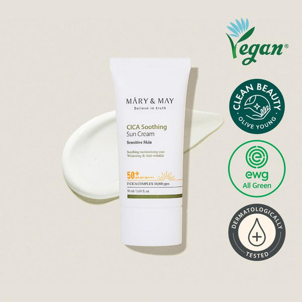 [MARY&MAY] CICA Soothing Sun Cream SPF50+ PA++++ - 50ml 1