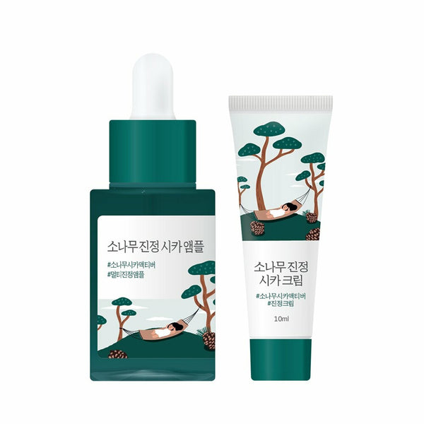ROUND LAB Pine Tree Soothing Cica Ampoule Set (+Cream 10mL) 2