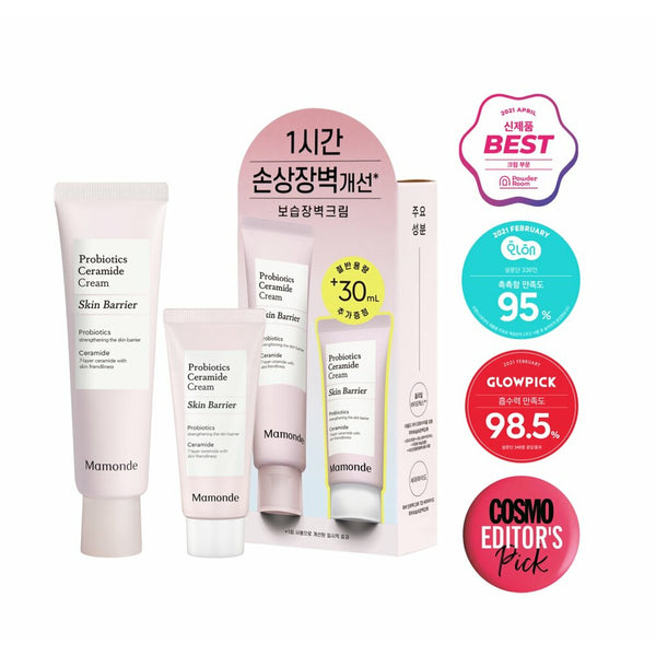 Mamonde Probiotics Ceramide Cream Skin Barrier Exclusive Special Set (60mL + Free Gift 30mL) 1