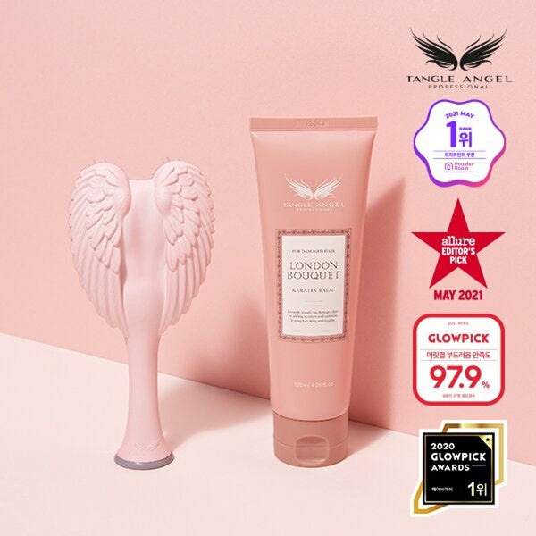 TANGLE ANGEL London Bouquet Cherup Brush Special Edition (Keratin Balm 120ml + Cherup Pink) 1
