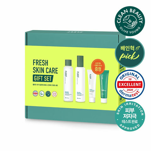 FLEEF Cica Aloe Fresh Skin Care Gift Set Skin/Lotion 200mL (+Fresh Water Cream 50mL + Cleansing Gel Foam 50mL) 