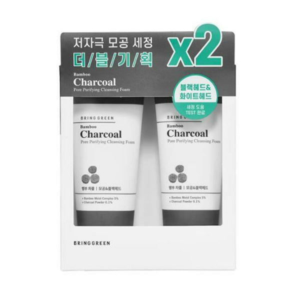 Bring Green Bamboo Charcoal Pore Purifying Cleansing Foam 200ml 2-for-1 Set (2105 Power Pack) 2