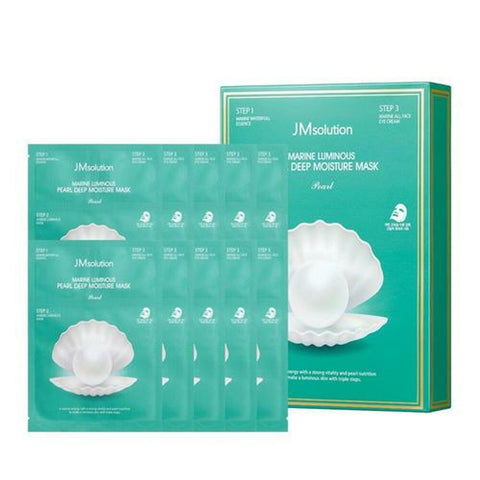 JM solution Marine Luminous Pearl Deep Moisture Mask Sheet 10 Sheets 