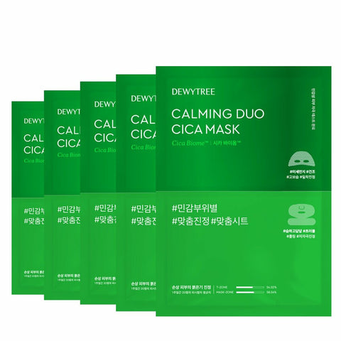 DEWYTREE Calming Duo Cica Mask Sheet 5P 