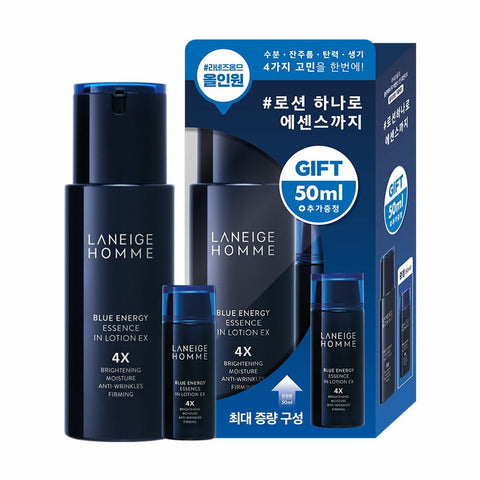 LANEIGE HOMME Blue Energy Essence In Lotion EX 125ml Special Set (+ 50ml Added) 2006 