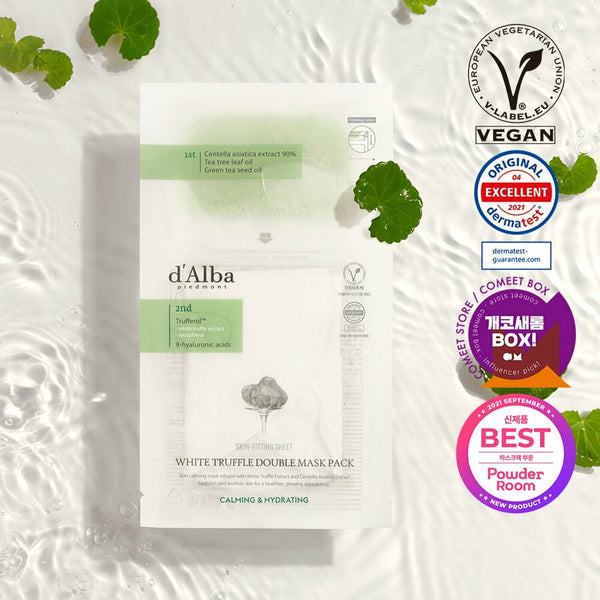 d'Alba White Truffle Double Mask Pack Sheet [Calming & Hydrating] 1