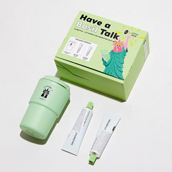 SKYBOTTLE X LITTLENECK Basil Perfumed Hand Cream 30mL*2ea Special Edition (a tumbler for free) 3
