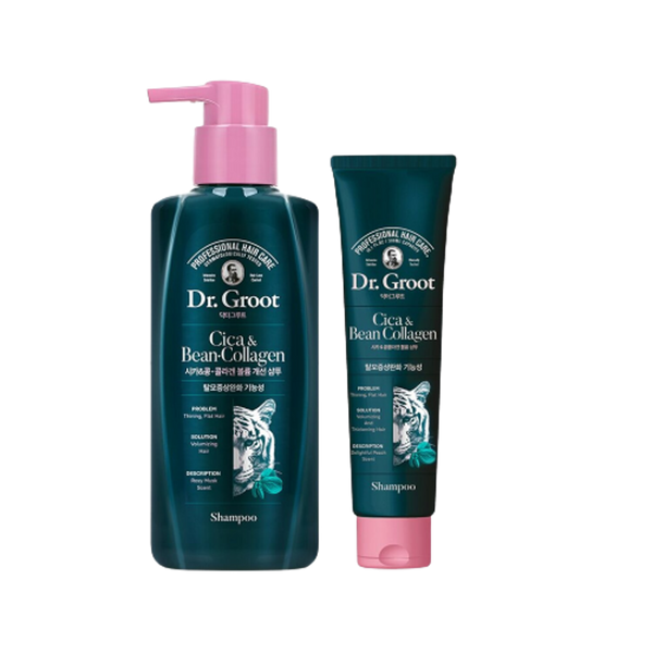 Dr. Groot Cica & Bean Collagen Shampoo 300mL+100mL Special Set (Volumizing & Thickening Hair) 3