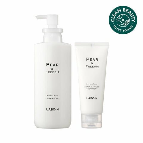 LABO-H Hair Loss Relief Scalp Strengthening Pear & Freesia Shampoo 333mL + Treatment 100mL Special Set 