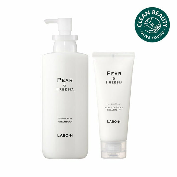 LABO-H Hair Loss Relief Scalp Strengthening Pear & Freesia Shampoo 333mL + Treatment 100mL Special Set 1