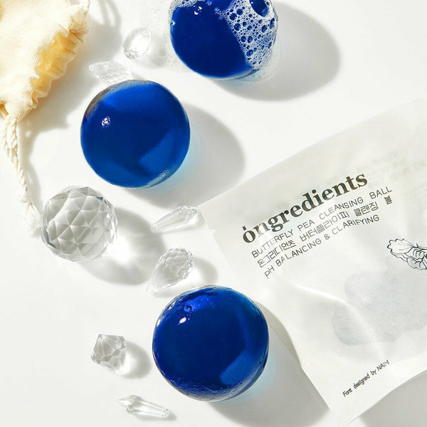 ongredients Butterfly Pea Cleansing Ball 4