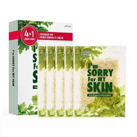 ultru I'm Sorry For My Skin Real Mugwort Calming Mask Sheet 4 + 1 Sheets 