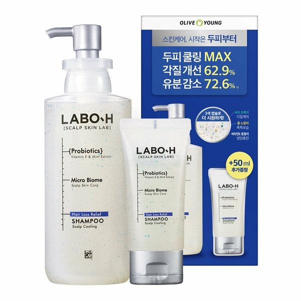 LABO-H Hair Loss Relief Shampoo Scalp Cooling 333mL+50mL 1