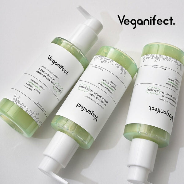 Veganifect Clean And Glow Green Barley Gel Cleanser 205mL 3