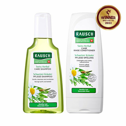 Rausch Swiss Herbal Care Shampoo 200mL + Rinse Conditioner 200mL Special Set 