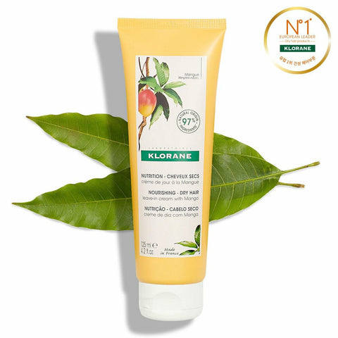 KLORANE Nourshing Dry Hair Leave-in Cream with Mango Butter 125mL (NEW) 