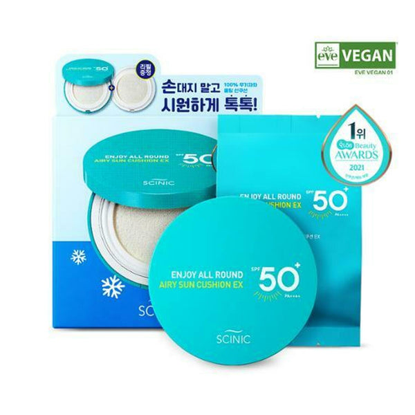 Scinic Enjoy All Round Airy Sun Cushion 25g Special Set 3