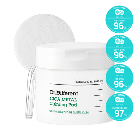 DR.DIFFERENT CICA METAL Calming Pad 90mL (60 Pads) 