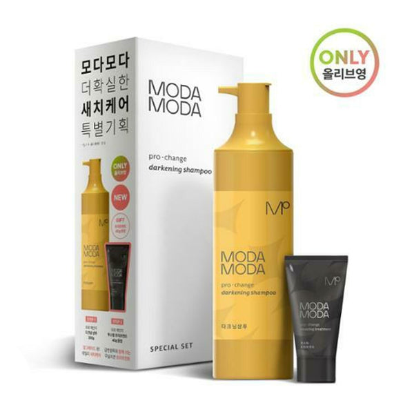MODAMODA Pro Change Darkening Shampoo 300g+Boosting Treatment 40g Special Set 1