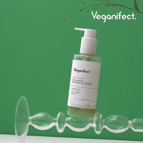 Veganifect Clean And Glow Green Barley Gel Cleanser 205mL 