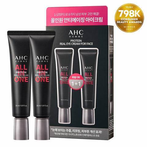 AHC Homme Protein Real Eye Cream For Face 30mL*2ea 