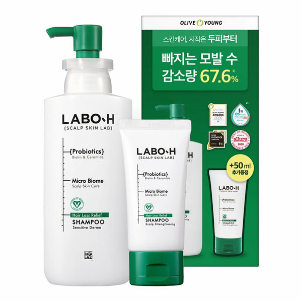 LABO-H Hair Loss Relief Shampoo Scalp Strengthening 333mL+50mL 1