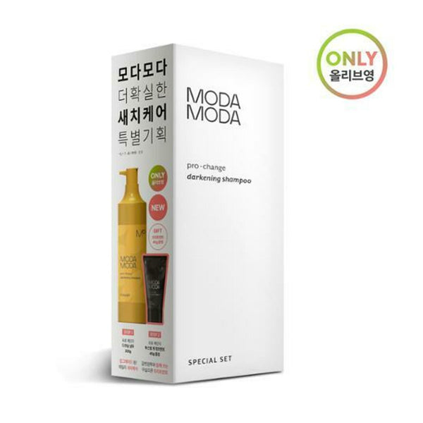 MODAMODA Pro Change Darkening Shampoo 300g+Boosting Treatment 40g Special Set 2