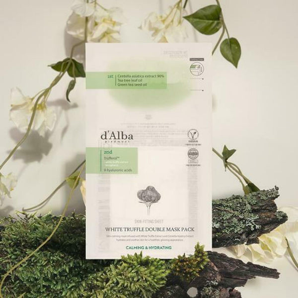 d'Alba White Truffle Double Mask Pack Sheet [Calming & Hydrating] 2